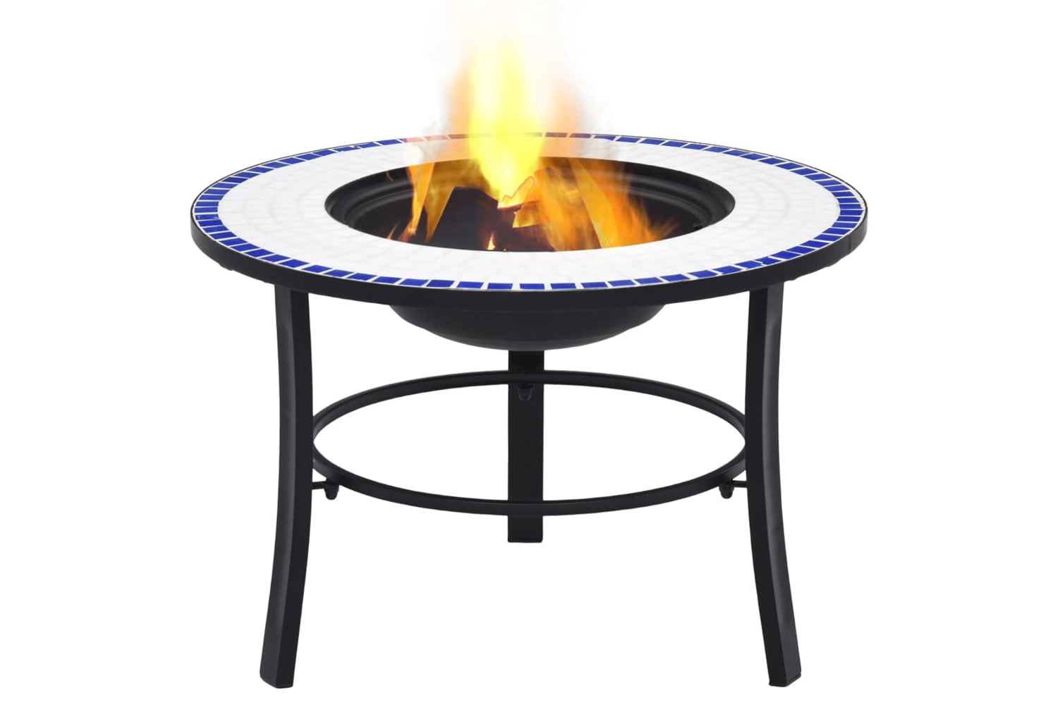 Vidaxl 46720 Vidaxl Mosaic Fire Pit Blue And White 68cm Ceramic-2