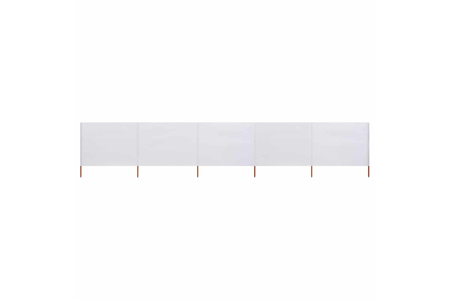 vidaXL 47166 5-panel Wind Screen Fabric 600x160cm Sand White