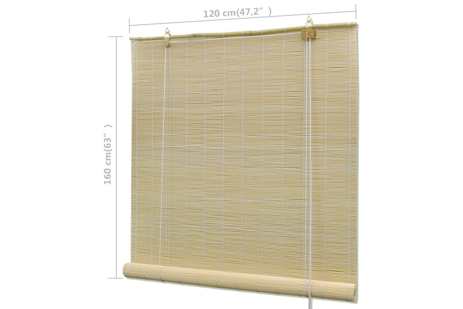 Vidaxl Natural Bamboo Roller Blinds 120 X 160 Cm-6