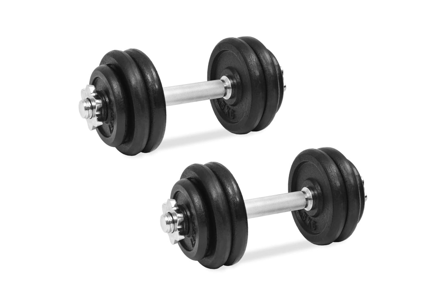 Vidaxl 91410 18 Piece Dumbbell Set 30 Kg Cast Iron-2