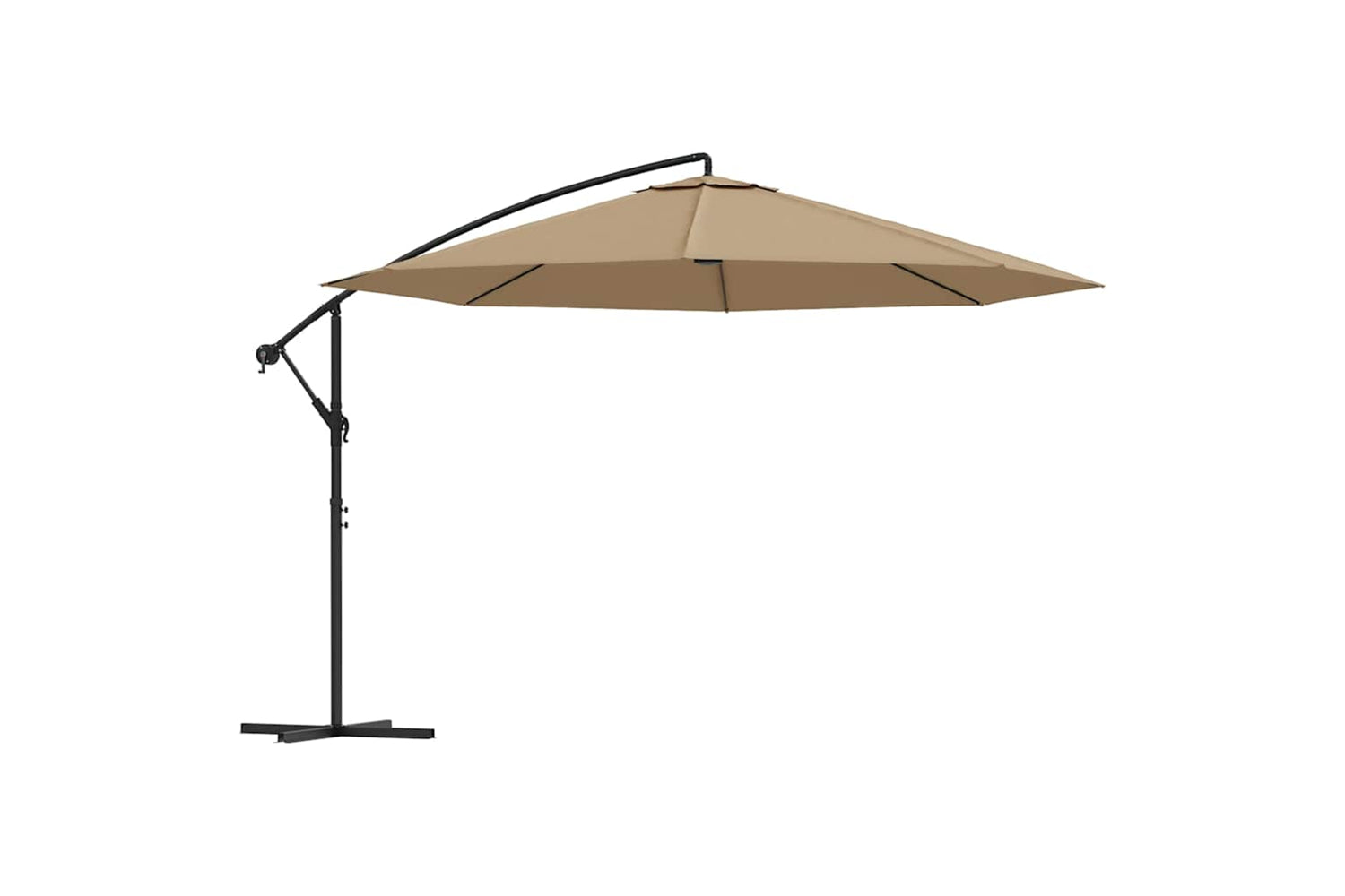 vidaXL 44506 Cantilever Umbrella With Aluminium Pole 350cm Taupe