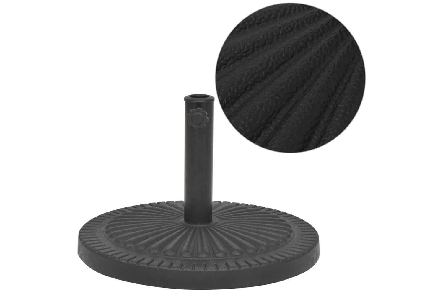 Vidaxl 43658 Parasol Base Resin Round Black 29 Kg