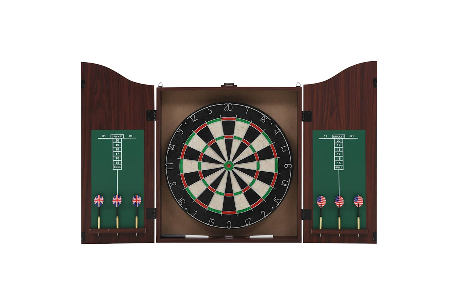 Vidaxl Professional Dart Set With Dartboard And Cabinet Sisal Steel-2