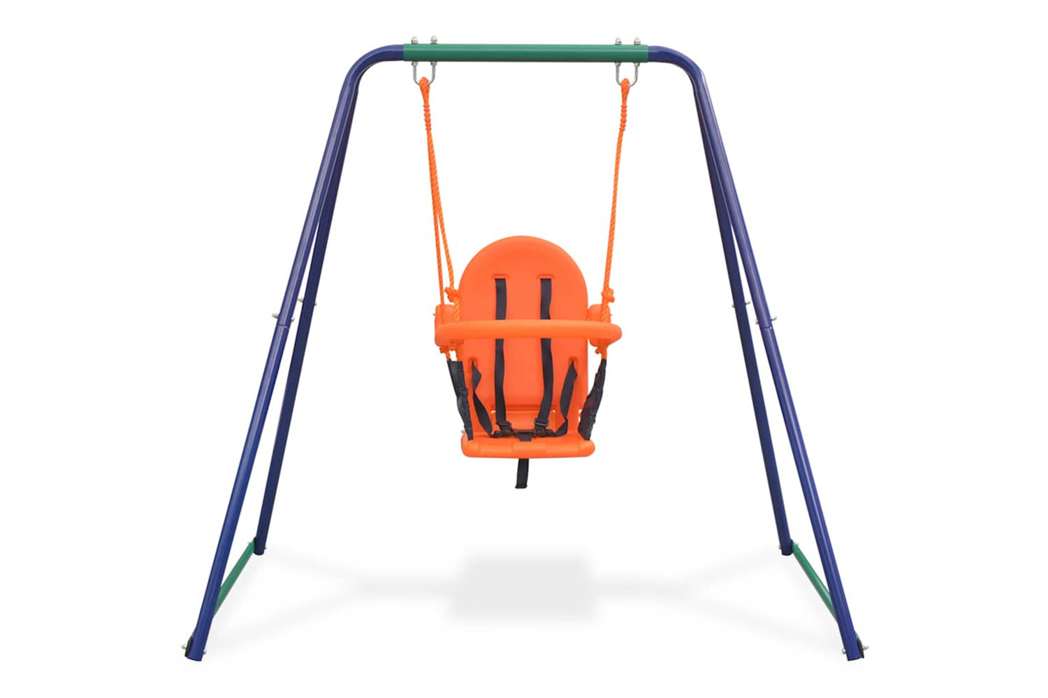 Vidaxl 2-in-1 Single Swing And Toddler Swing Orange-6