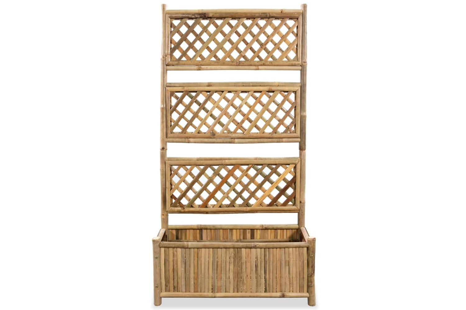 vidaXL 43714 Garden Raised Bed With Trellis Bamboo 70cm-2