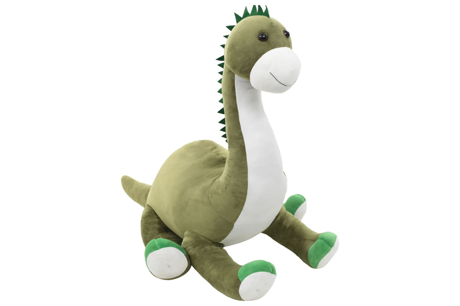 vidaXL 80237 Dinosaur Brontosaurus Cuddly Toy Plush Green-2