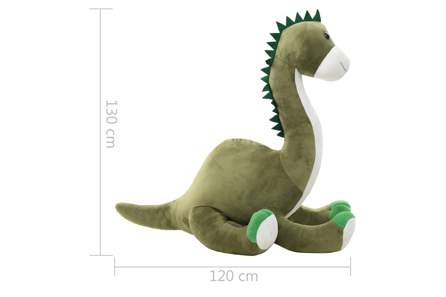 vidaXL 80237 Dinosaur Brontosaurus Cuddly Toy Plush Green-6