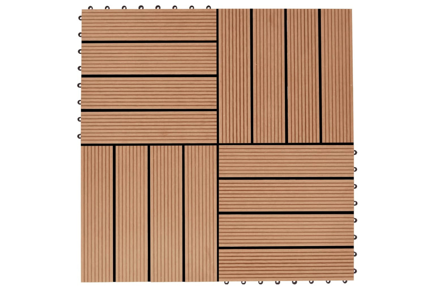 Vidaxl 277801 22 Pcs Decking Tiles 30x30cm 2 Sqm Wpc Grey-2