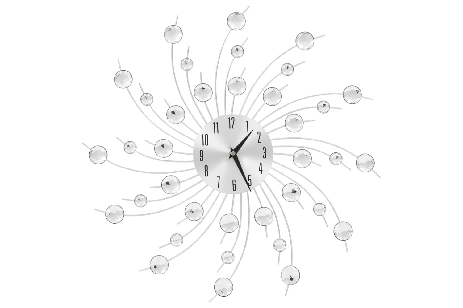 Vidaxl 50643 Wall Clock Modern Design 50 cm | Silver