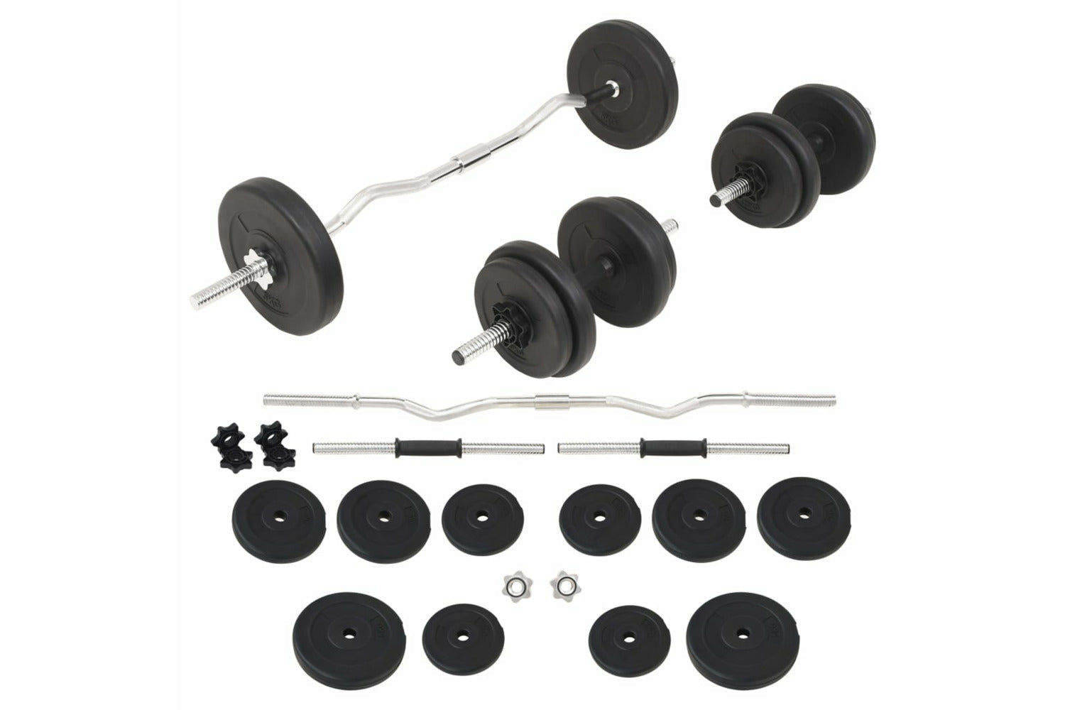 Vidaxl 91400 Barbell And Dumbbell Set 30 Kg-2