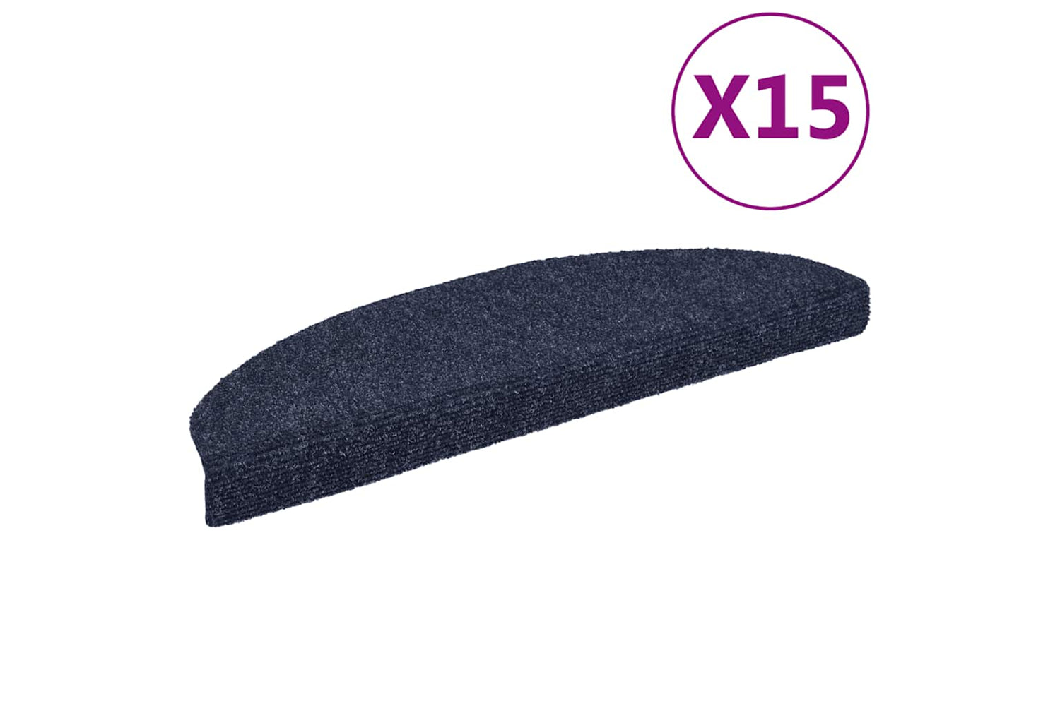 vidaXL 132701 15 Pcs Self-adhesive Stair Mats Needle Punch 65x21x4cm Blue