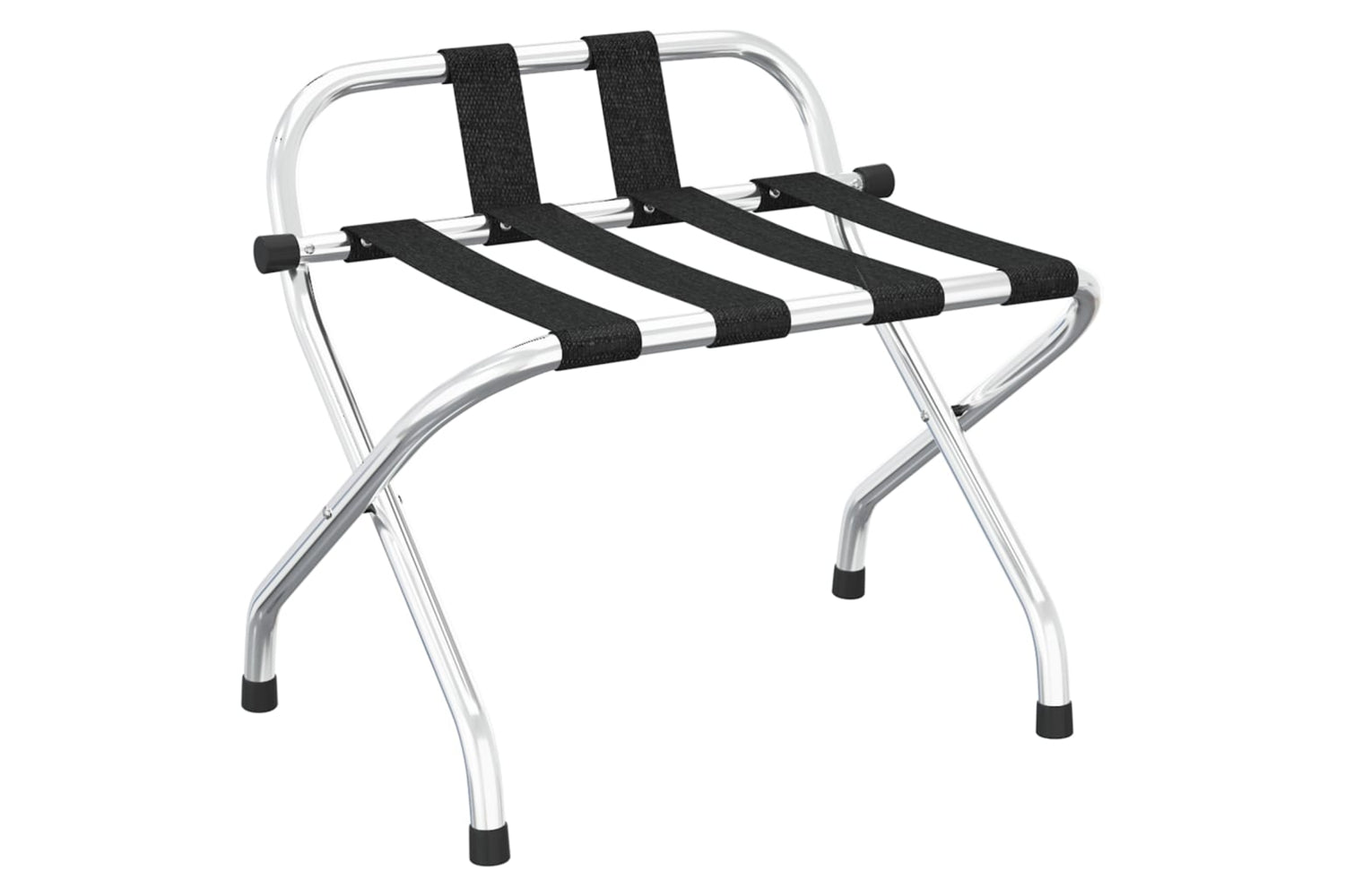 vidaXL 153074 Luggage Rack With Backrest Silver 56x39x52cm