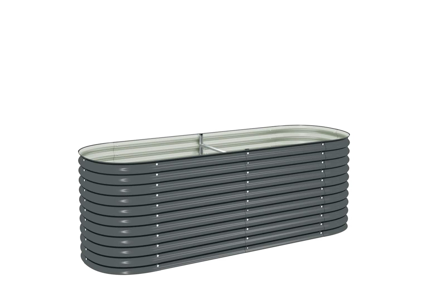 vidaXL Garden Raised Bed 240x80x81cm Galvanised Steel Grey