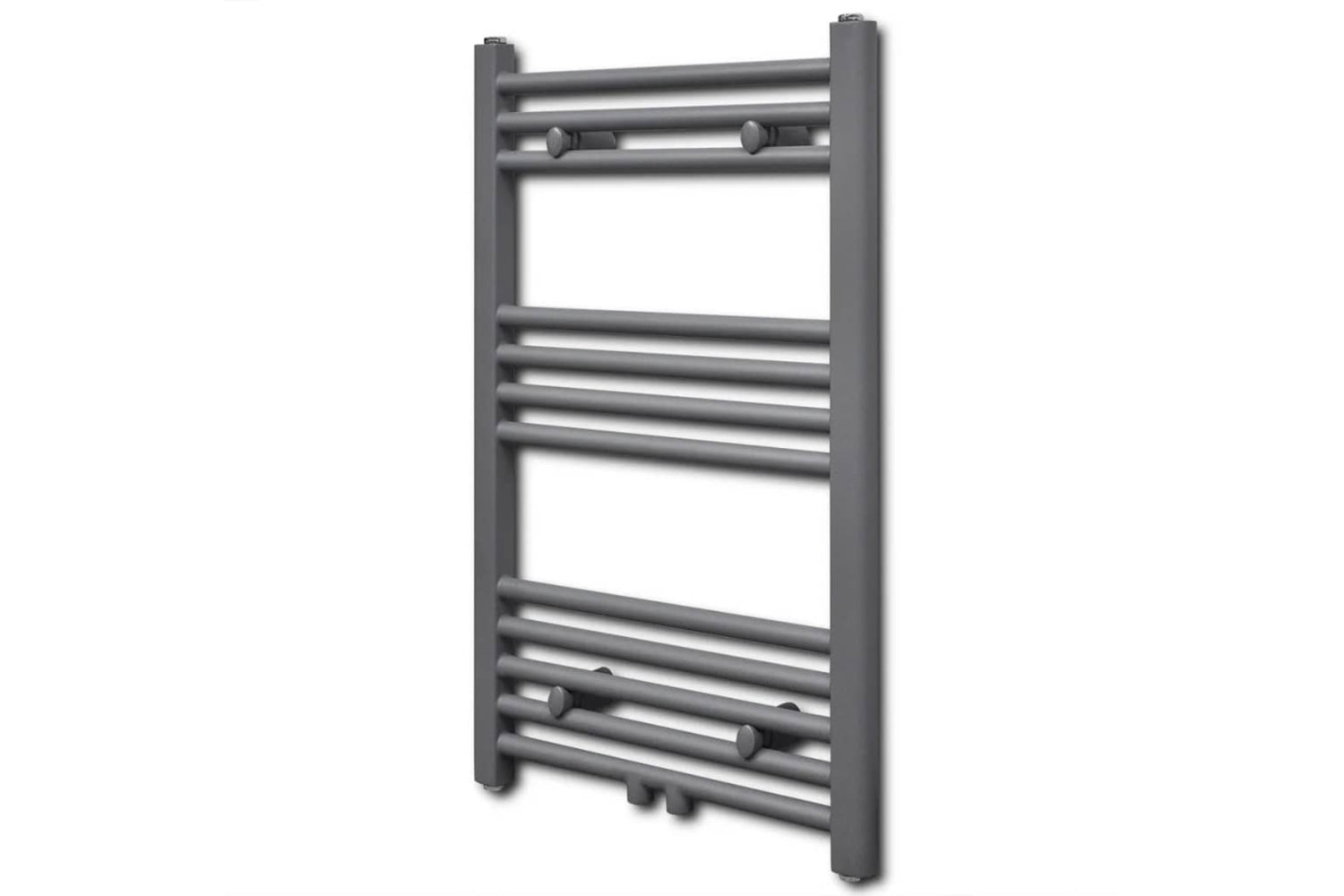 Vidaxl 141889 Grey Bathroom Central Heating Towel Rail Radiator Straight 500x764mm