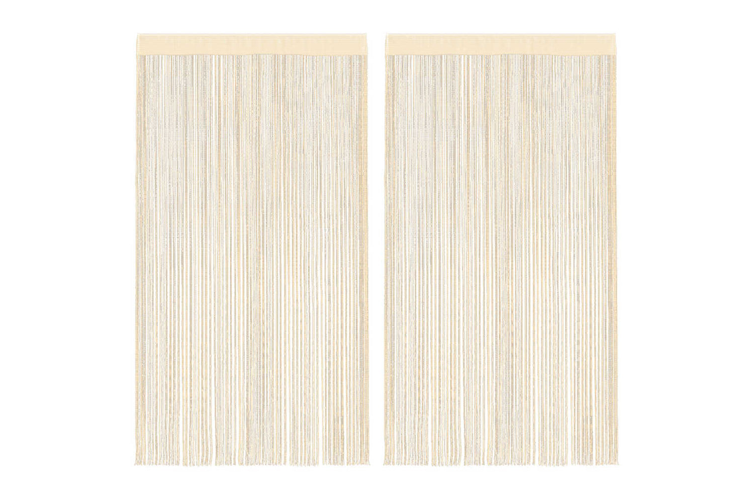 vidaXL 132402 String Curtains 2 Pcs 100x250cm Cream