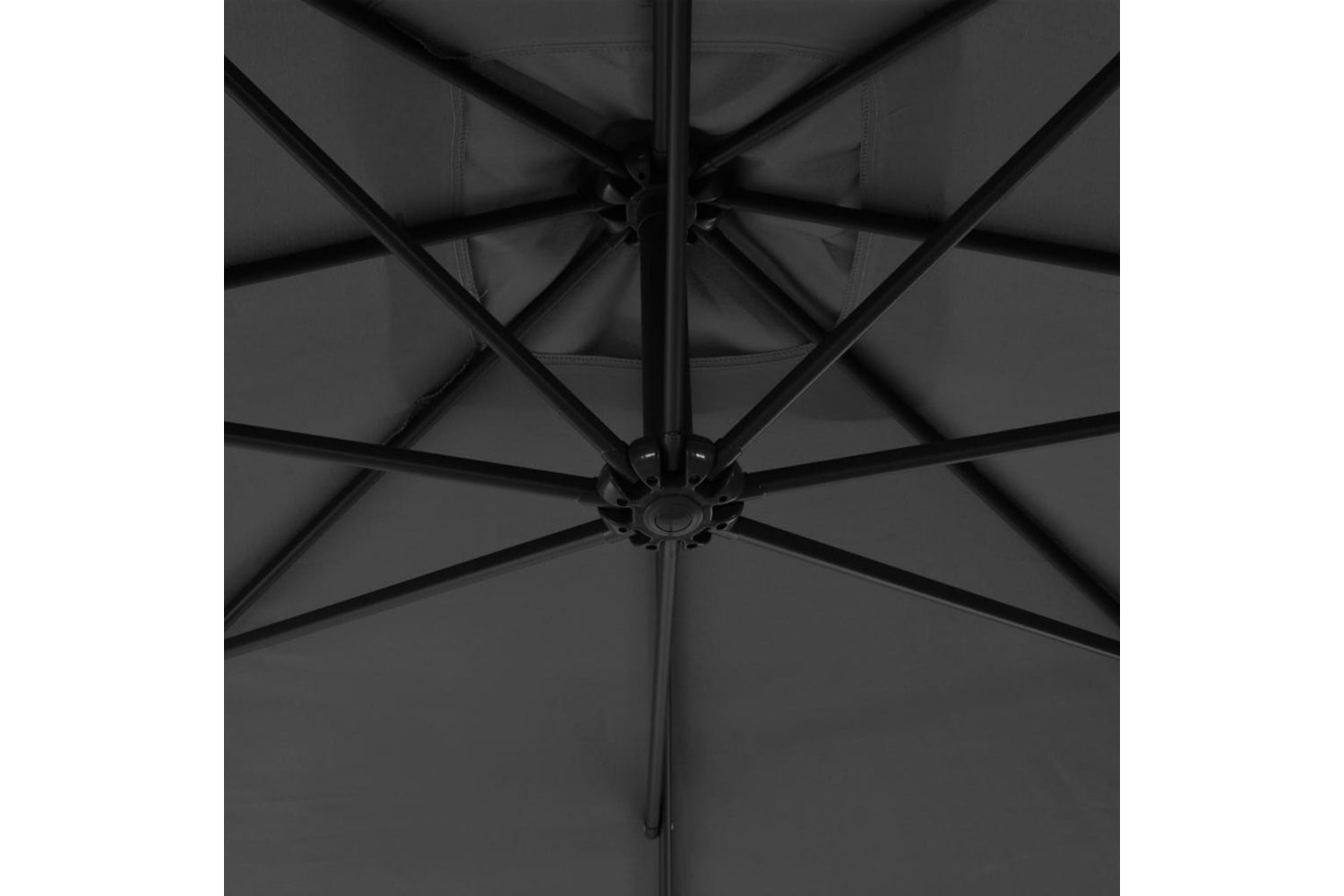 vidaXL 44875 Cantilever Umbrella With Steel Pole 300cm Anthracite-6