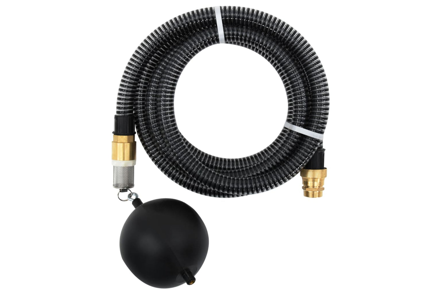 vidaXL 151065 Suction Hose With Brass Connectors 15 M 25mm Black