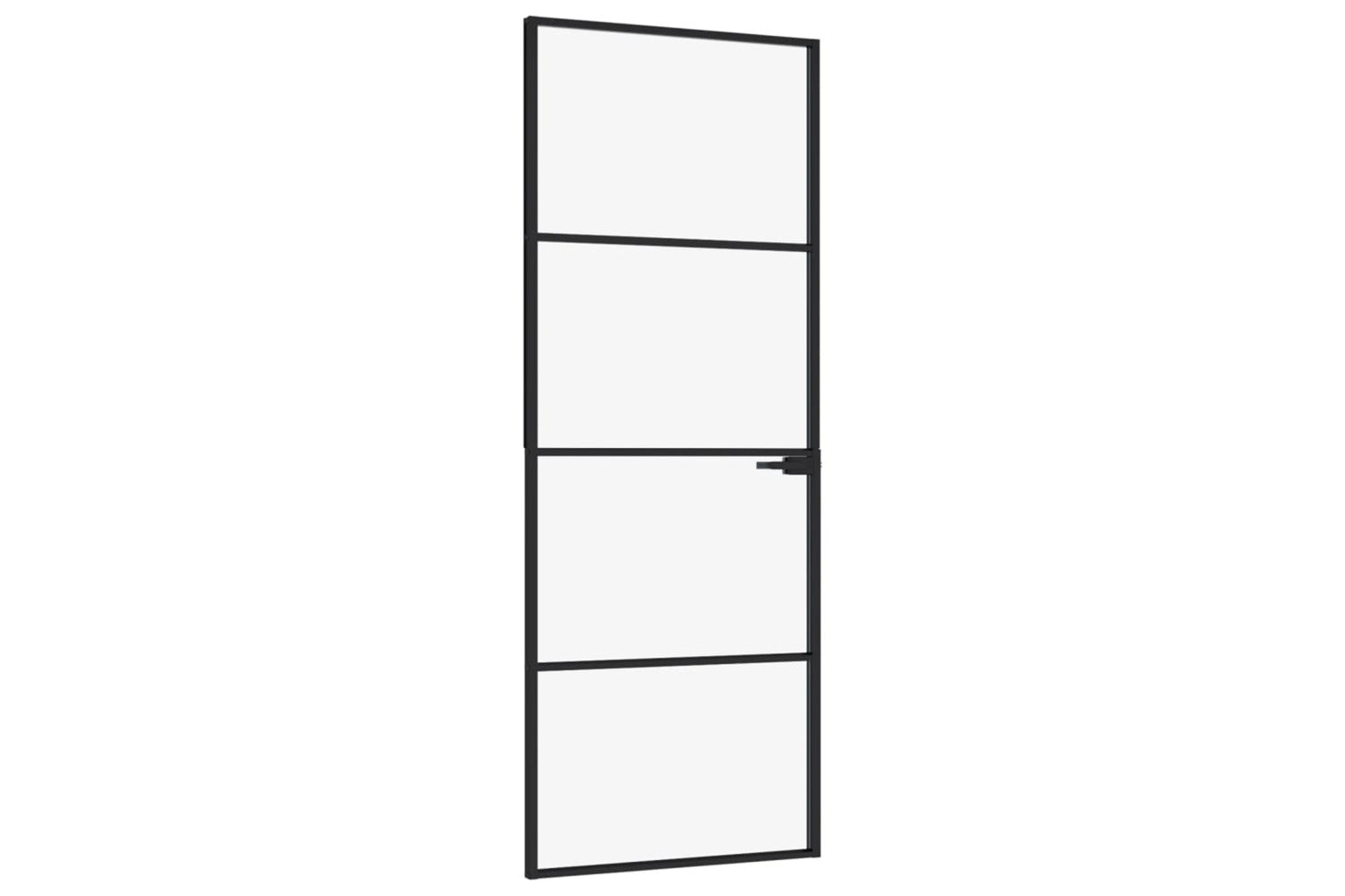 vidaXL 153658 Interior Door Black 76x201.5cm Tempered Glass&aluminium-2