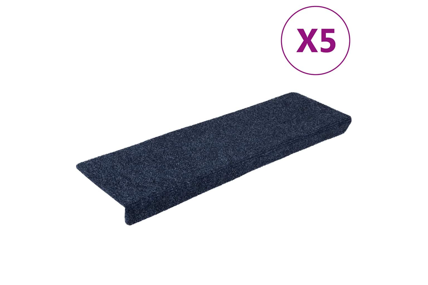 vidaXL 149732 Stair Mats 5 Pcs Needle Punch 65x21x4cm Anthracite