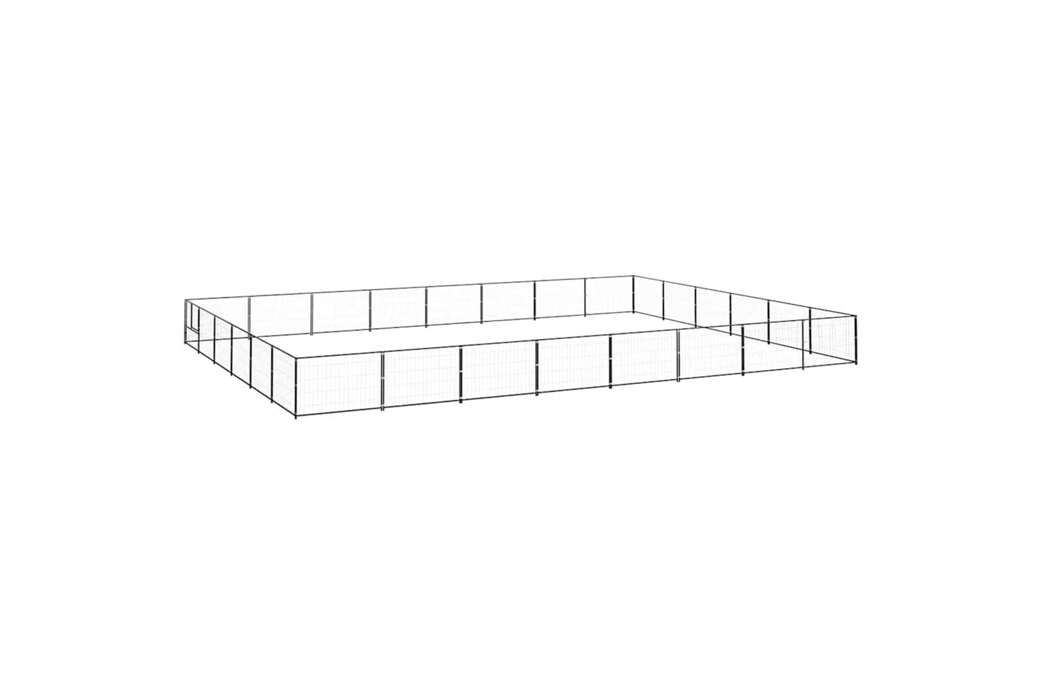 Vidaxl 3082171 Dog Kennel Black 48 M2 Steel