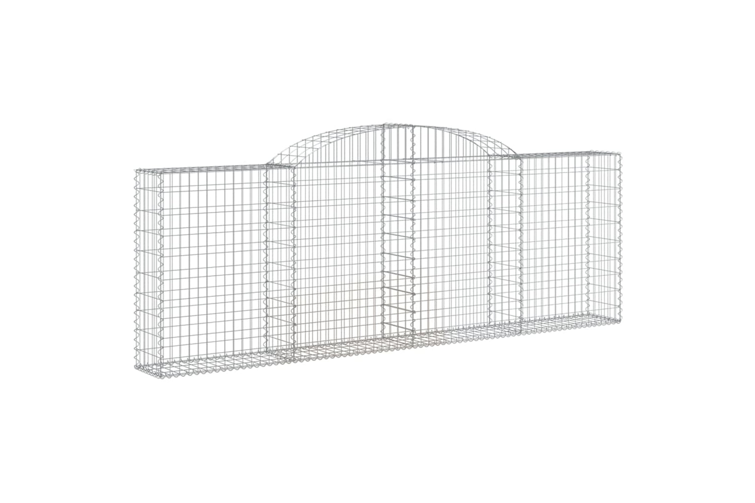 vidaXL 153505 Arched Gabion Basket 300x30x100/120cm Galvanised Iron