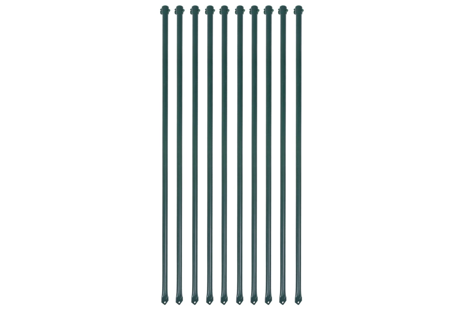 Vidaxl 142309 Garden Posts 10 Pcs 1 M Metal Green