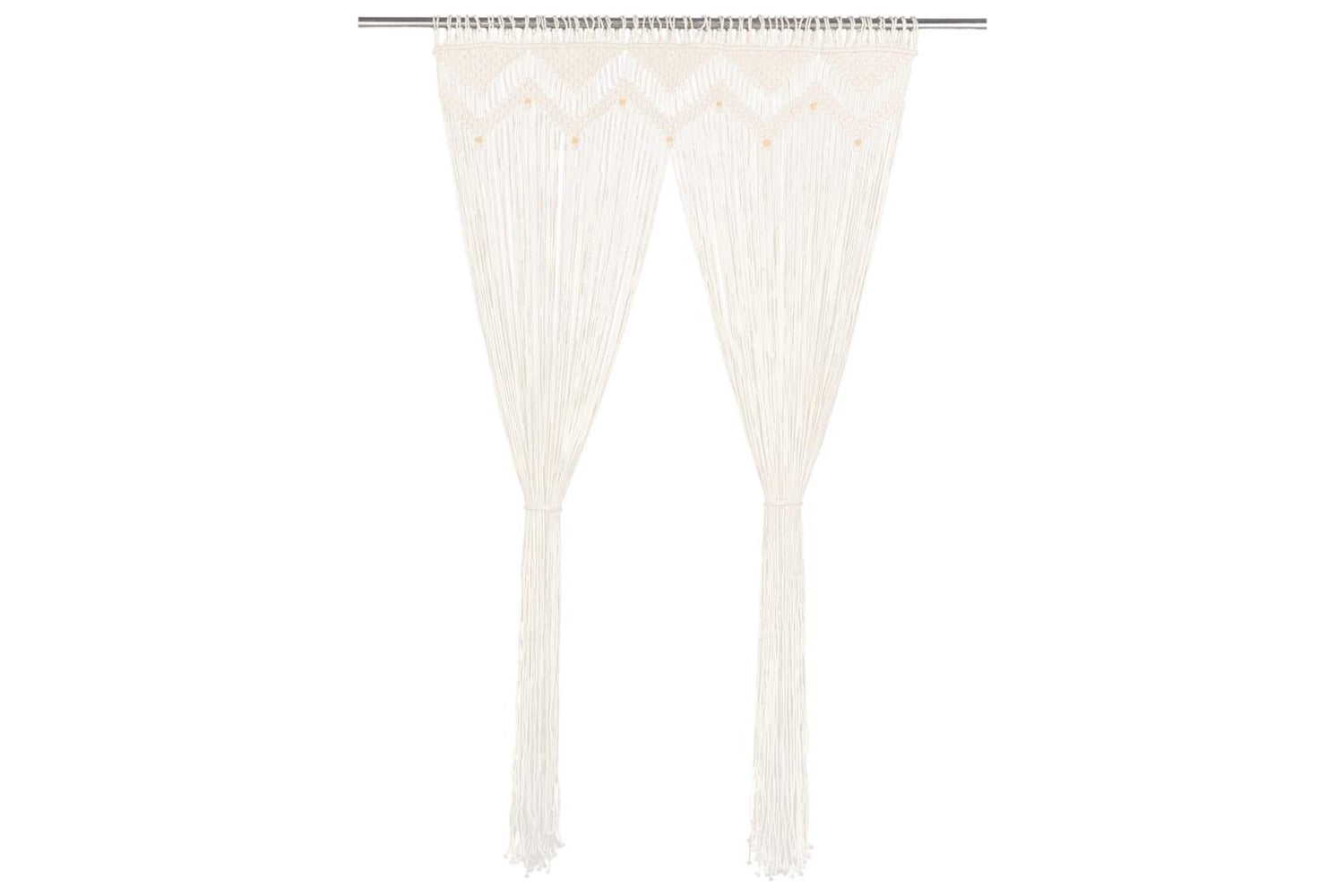 vidaXL 133908 Macrame Curtain 140x240cm Cotton