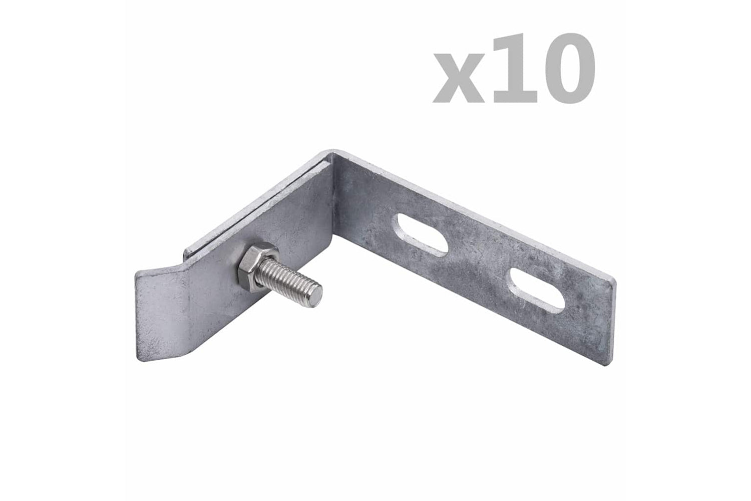 Vidaxl 144503 Wall Corner Connector 10 Sets Silver