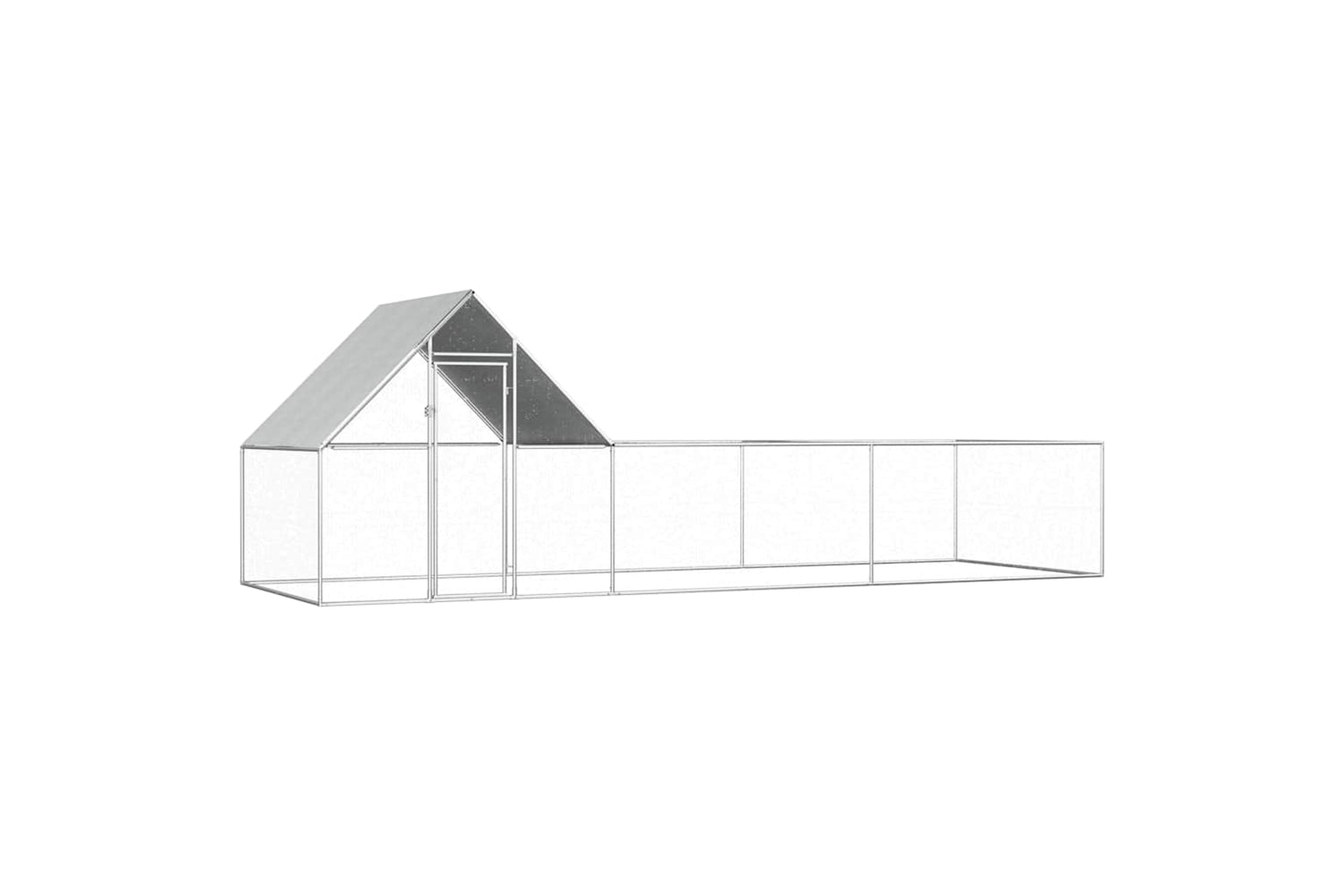 Vidaxl Chicken Coop 6x2x2 M Galvanised Steel