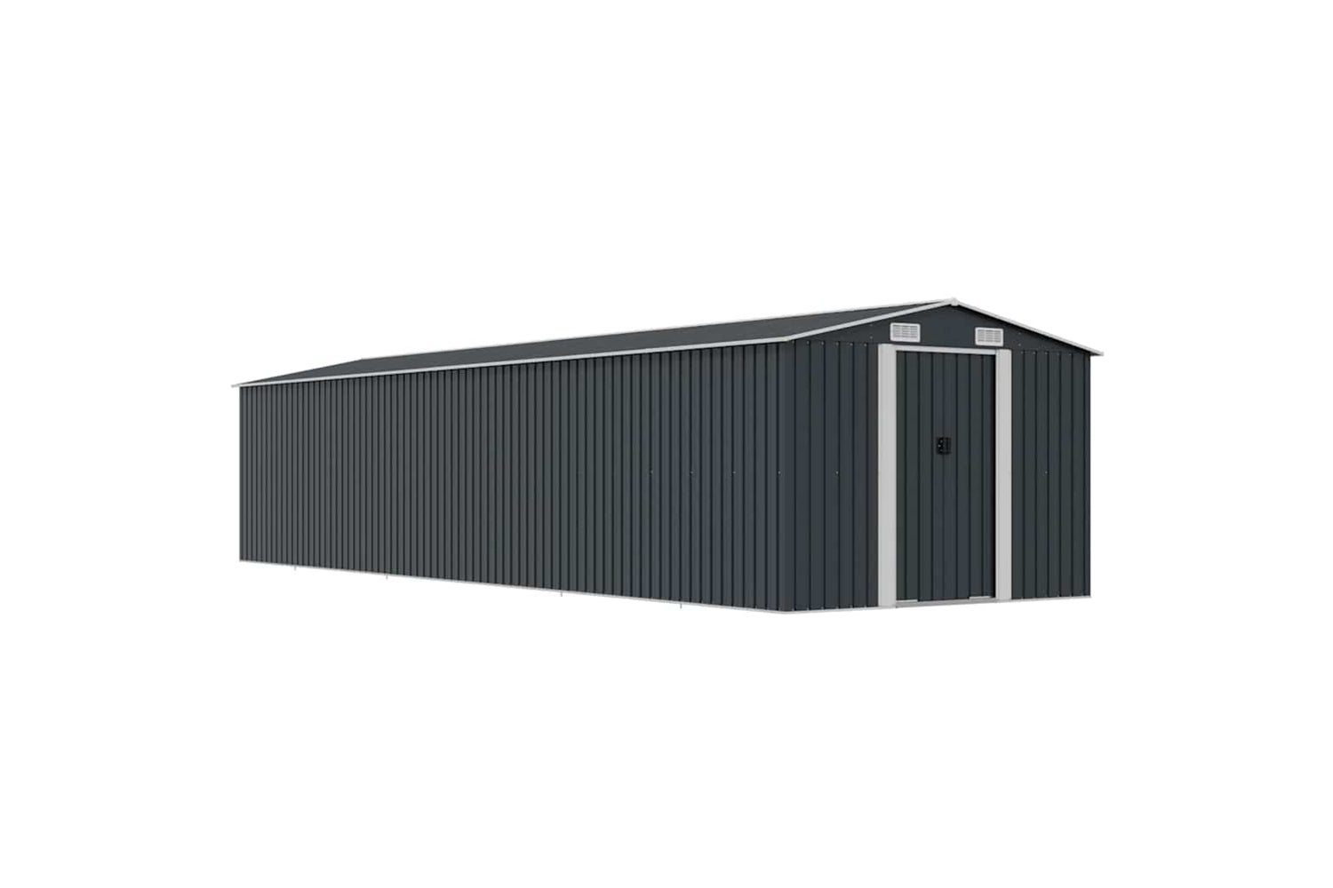 vidaXL 47038 Garden Shed Anthracite 257x990x181cm Galvanised Steel