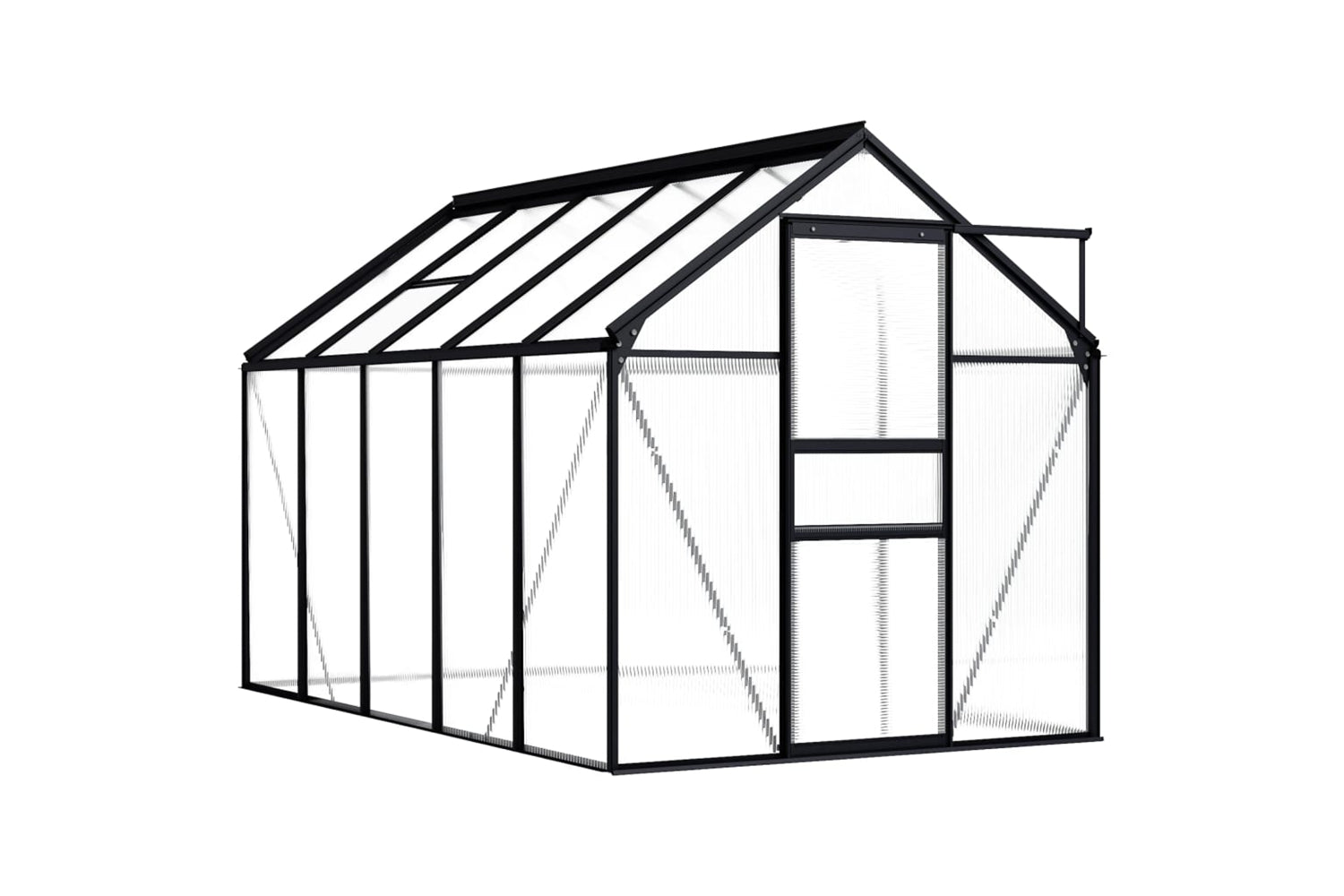 Vidaxl 48211 Greenhouse Anthracite Aluminium 5.89 Mâ²