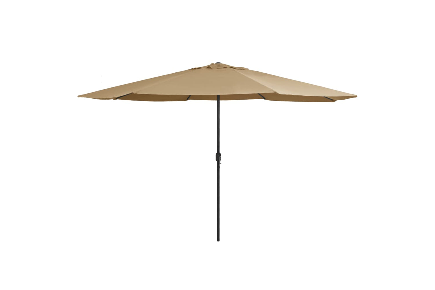 vidaXL Outdoor Parasol With Metal Pole 390cm Taupe
