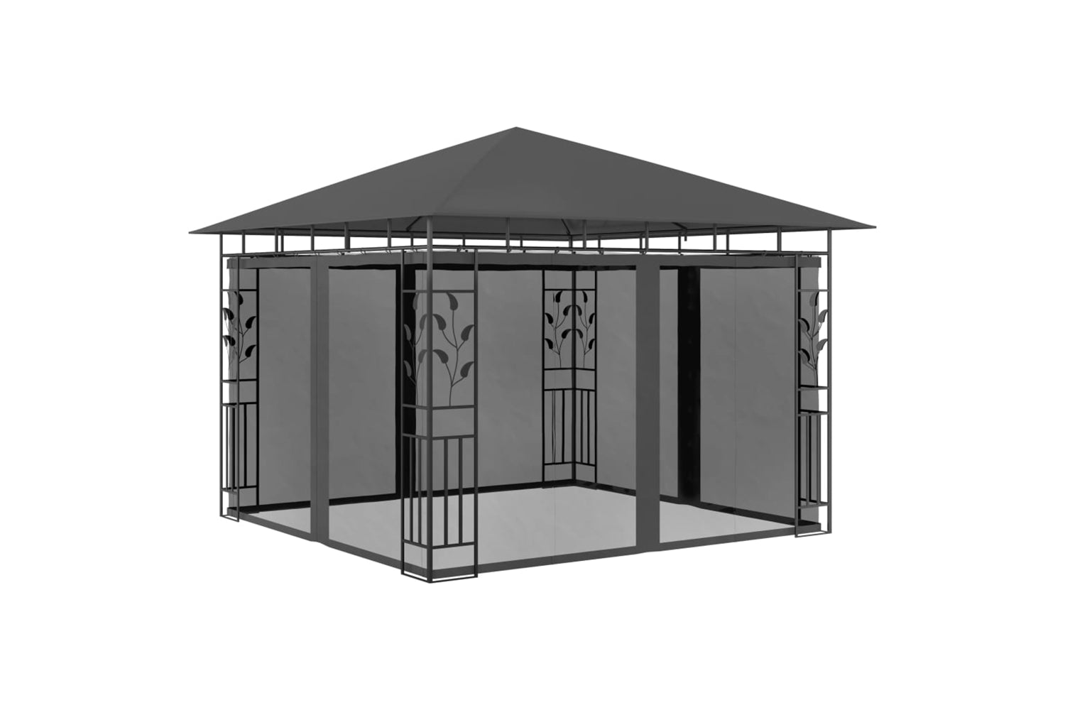 Vidaxl 47972 Gazebo With Mosquito Net 3x3x2.73 M Anthracite 180 G/mâ²