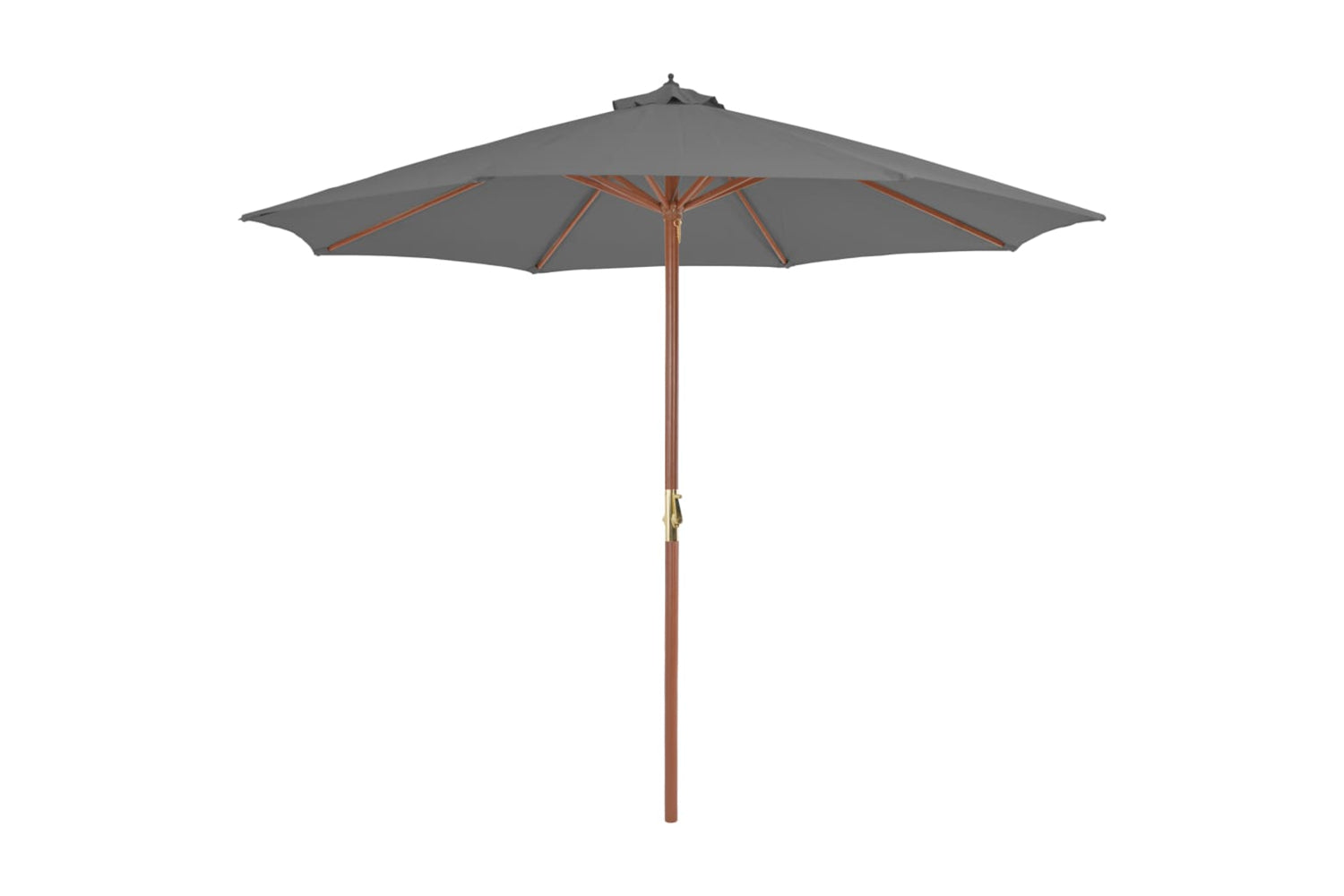 vidaXL 44495 Outdoor Parasol With Wooden Pole 300cm Anthracite