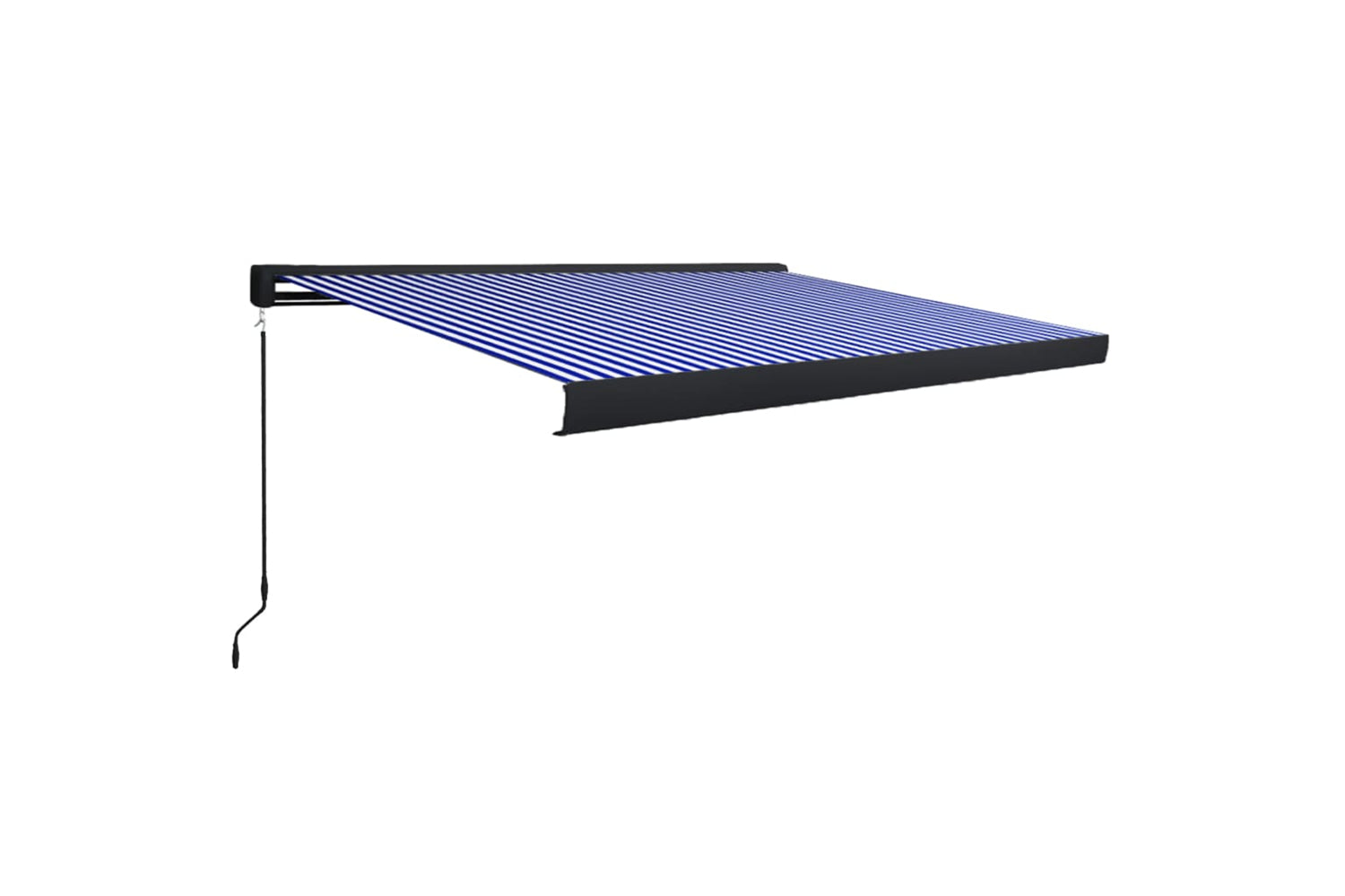 vidaXL 3052704 Manual Cassette Awning 400x300cm Blue And White
