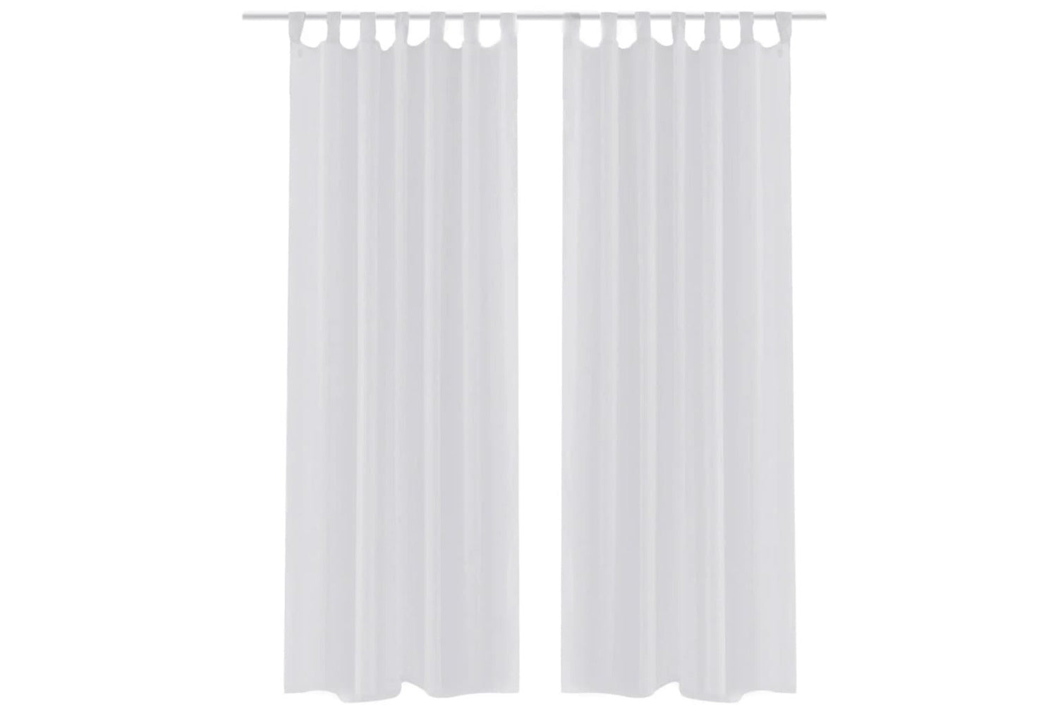 vidaXL 130197 White Sheer Curtain 140 X 175cm 2 Pcs
