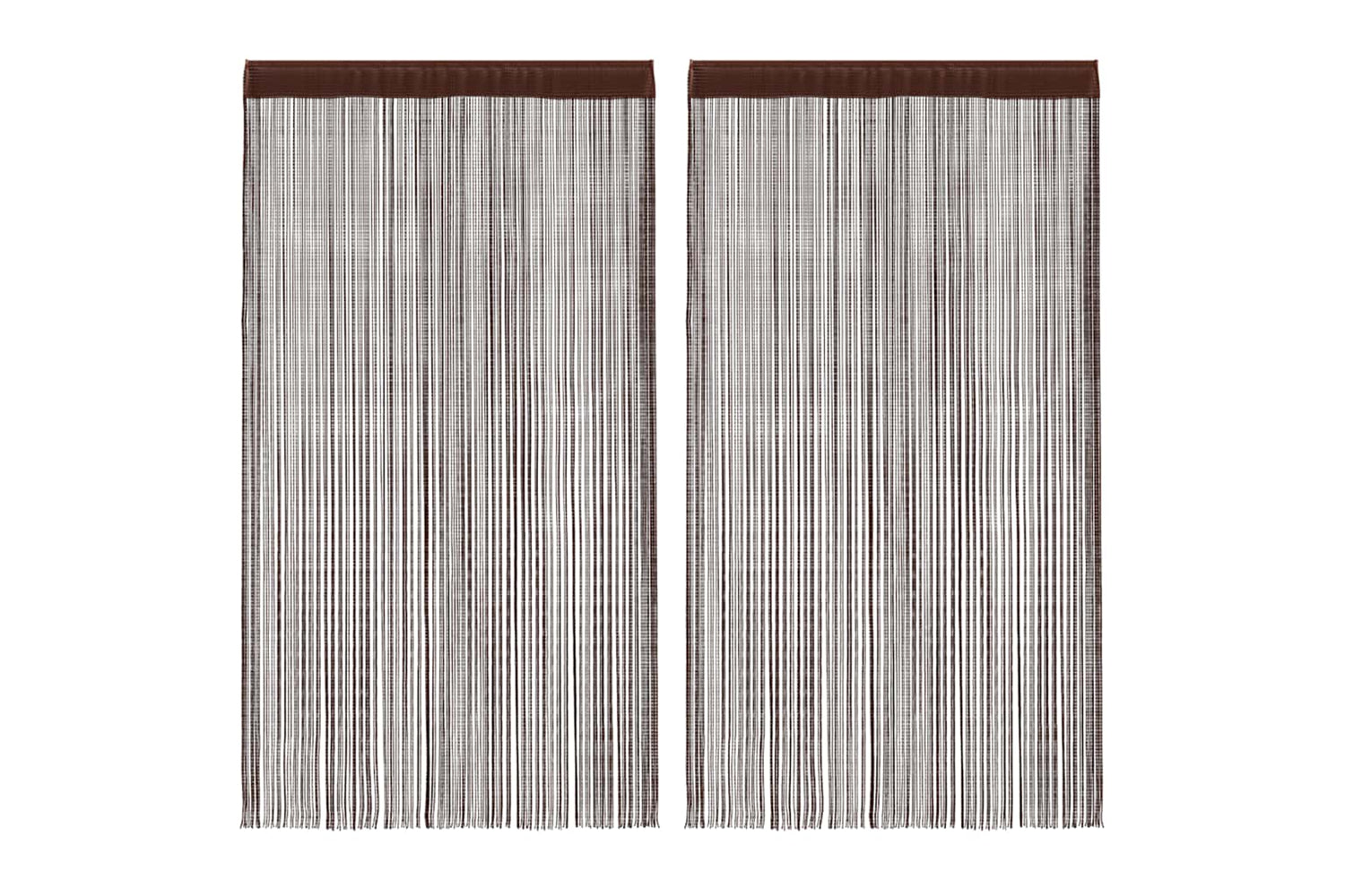 vidaXL 132410 String Curtains 2 Pcs 100x250cm Brown