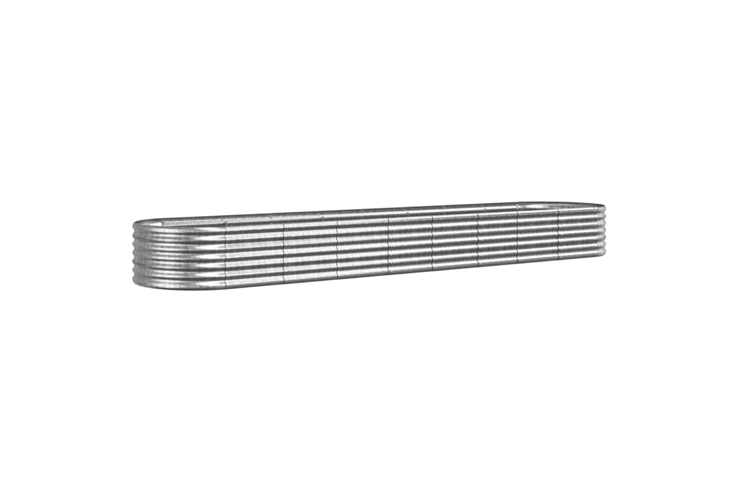 vidaXL 318932 Garden Raised Bed Powder-coated Steel 368x80x36cm Silver
