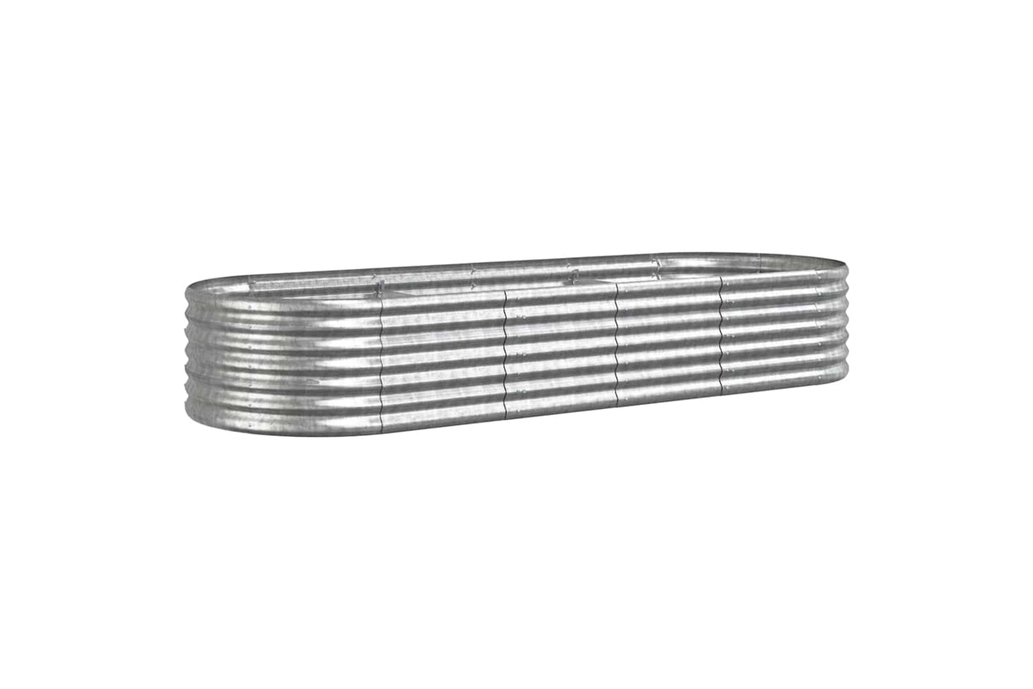vidaXL 318922 Garden Raised Bed Powder-coated Steel 224x80x36cm Silver