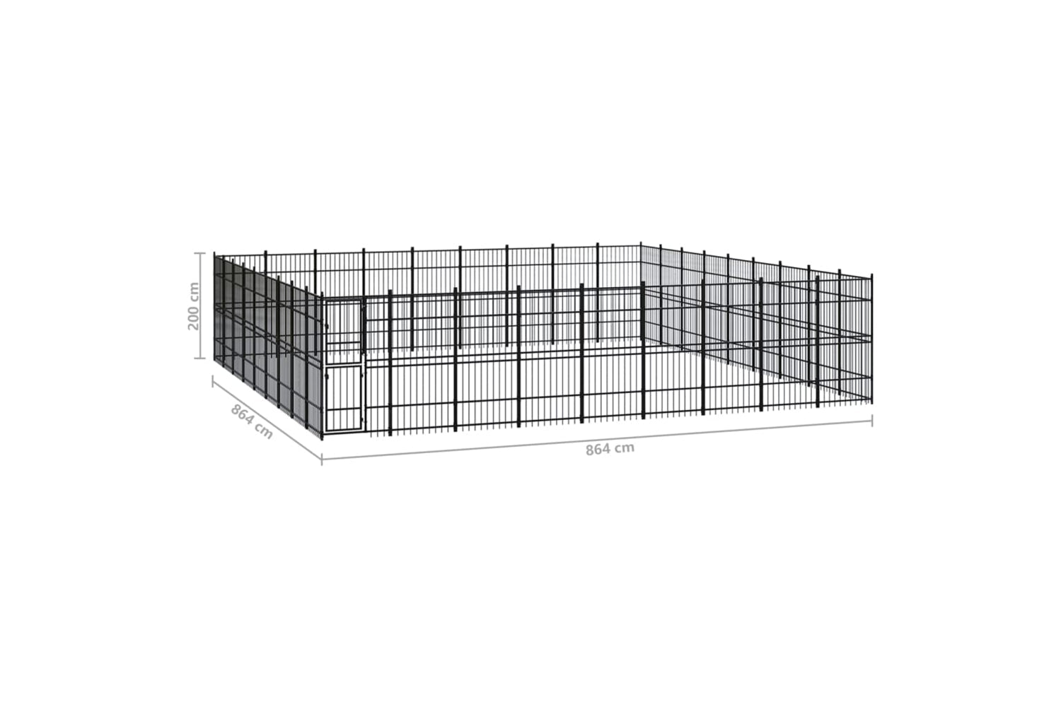 Vidaxl 3098007 Outdoor Dog Kennel Steel 74.65 M2-7
