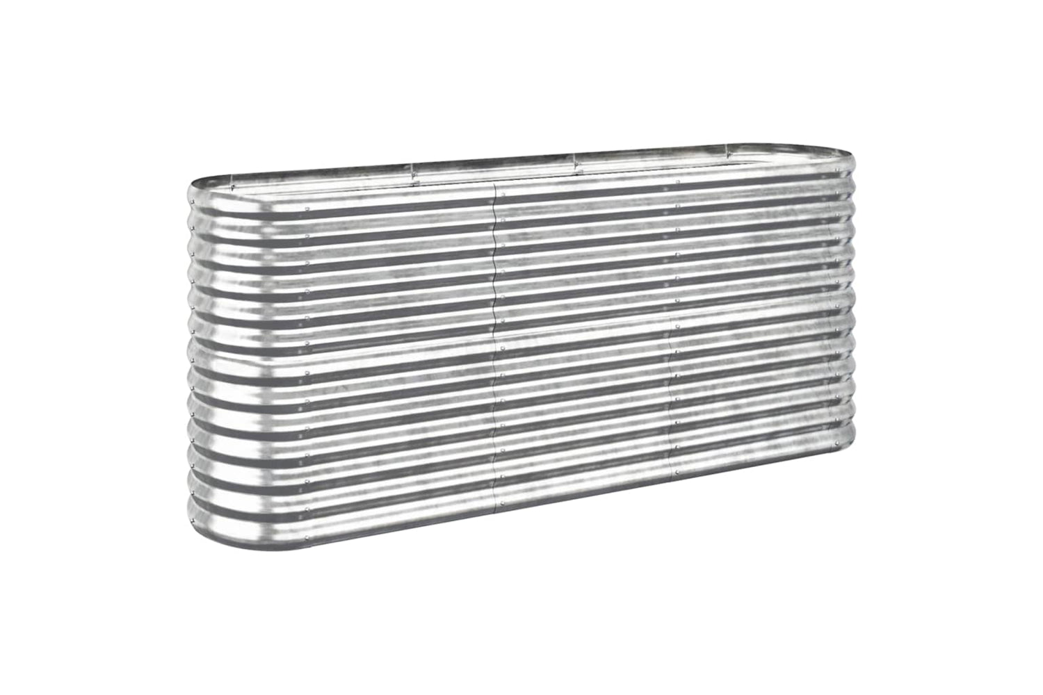vidaXL 318897 Garden Raised Bed Powder-coated Steel 152x40x68cm Silver