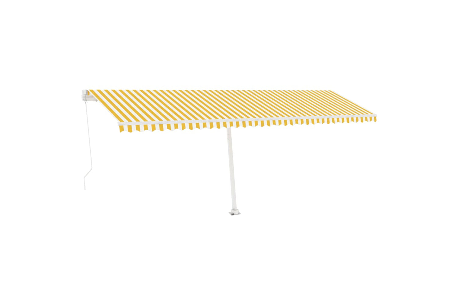 vidaXL 3069683 Manual Retractable Awning With Led 600x350cm Yellow And White