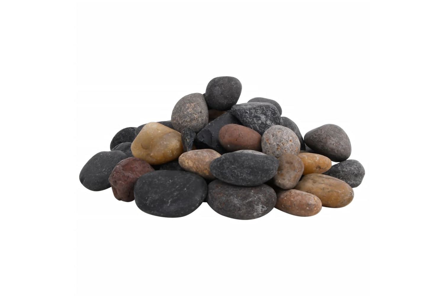 vidaXL 155333 Polished Pebbles 10 Kg Mixed Colour 5-8cm-2