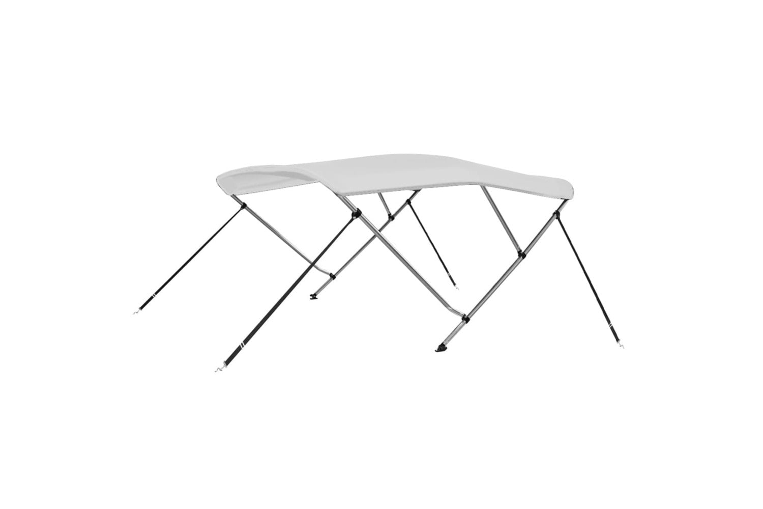 vidaXL 92362 3 Bow Bimini Top White 183x196x137cm-2