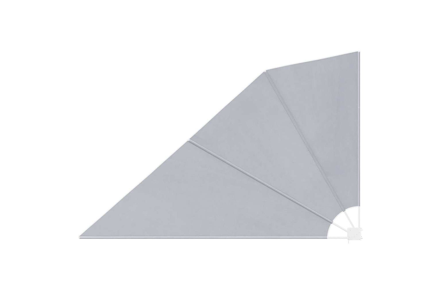 vidaXL 41574 Collapsible Balcony Side Awning Grey 160x240cm