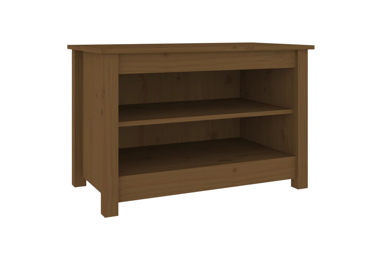vidaXL 813772 Shoe Bench Honey Brown 70x38x45.5cm Solid Wood Pine