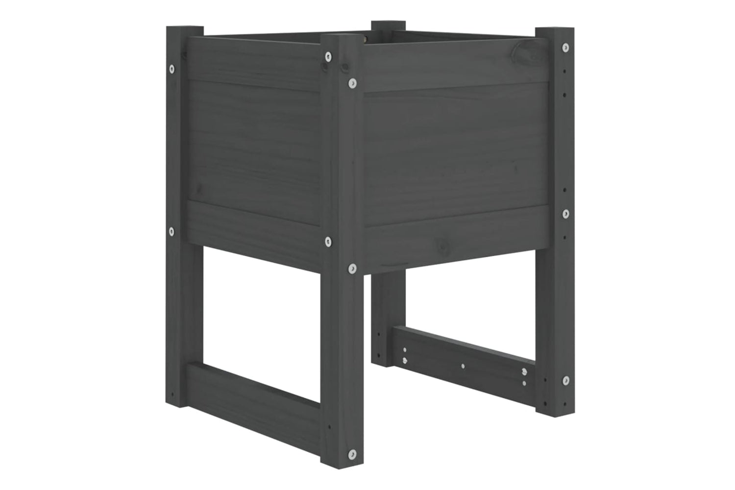 vidaXL 822111 Planter Grey 40x40x52.5cm Solid Wood Pine