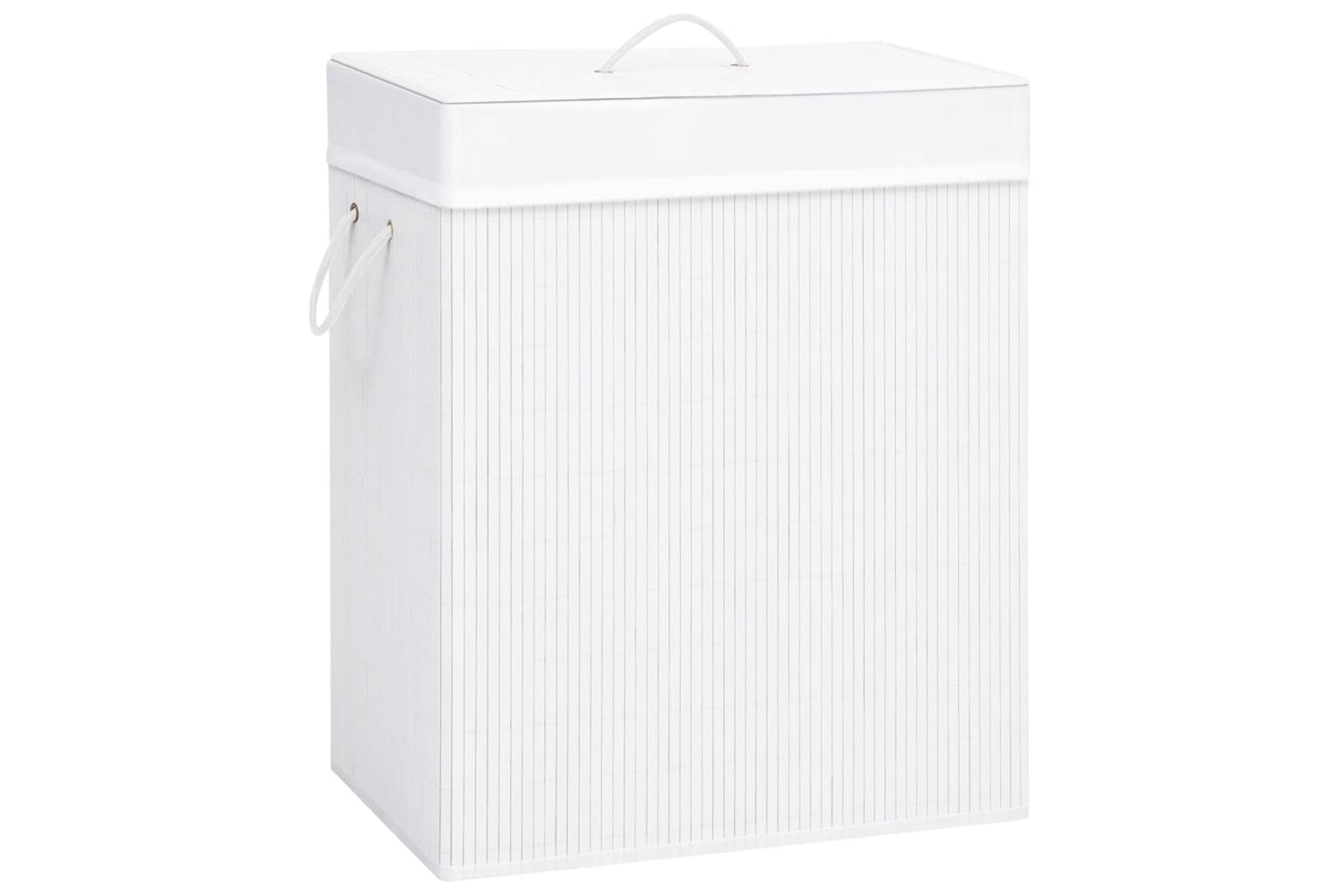 Vidaxl 320752 Bamboo Laundry Basket White 83 L