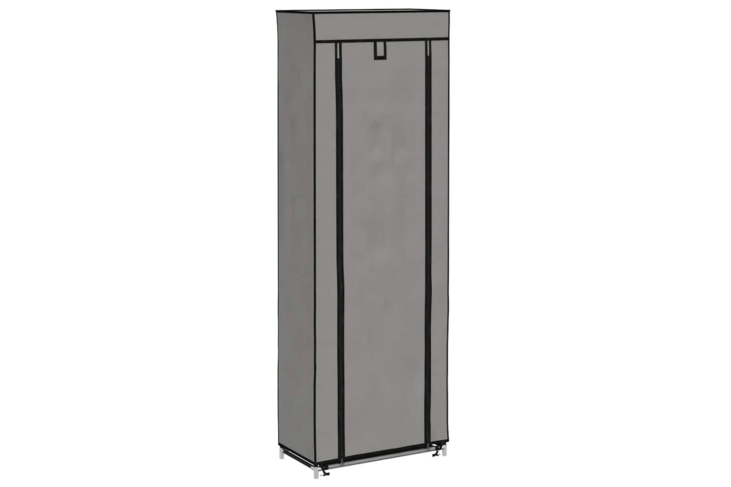 vidaXL 282432 Shoe Cabinet With Cover Grey 57x29x162cm Fabric