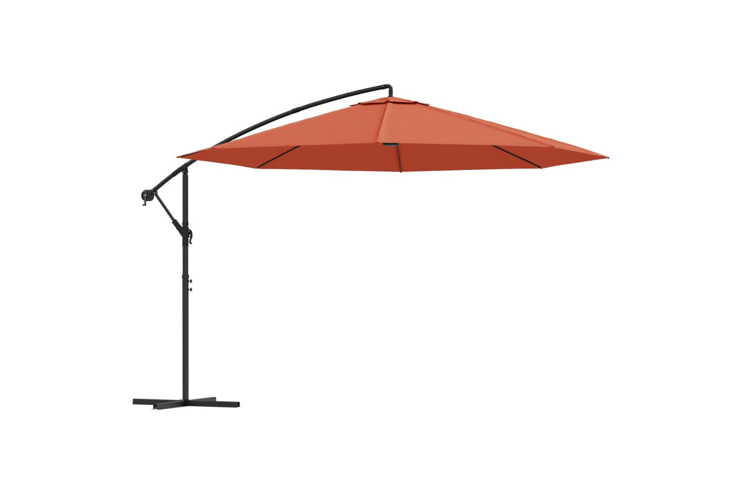 vidaXL 44508 Cantilever Umbrella With Aluminium Pole 350cm Terracotta